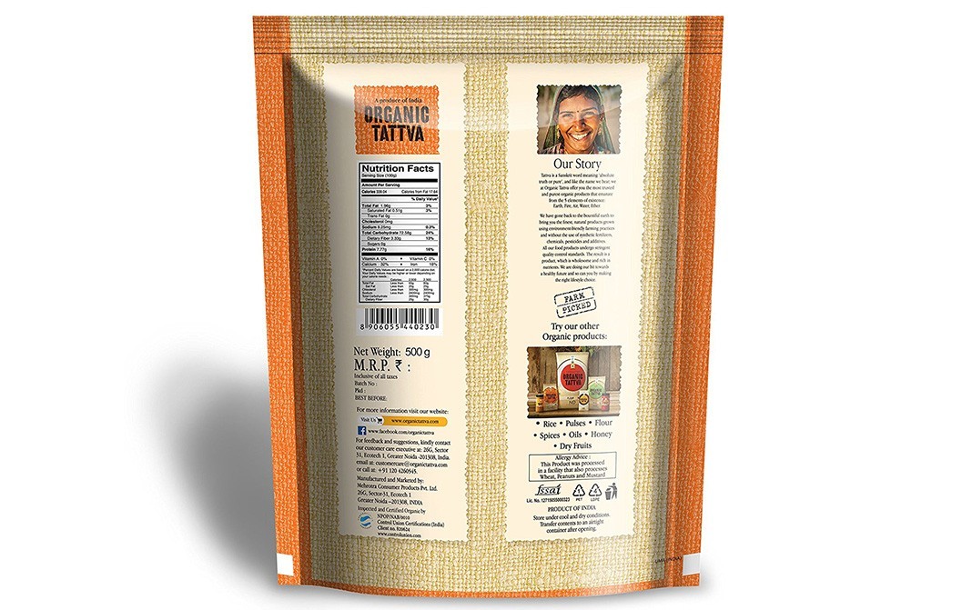 Organic Tattva Ragi Whole    Pack  500 grams